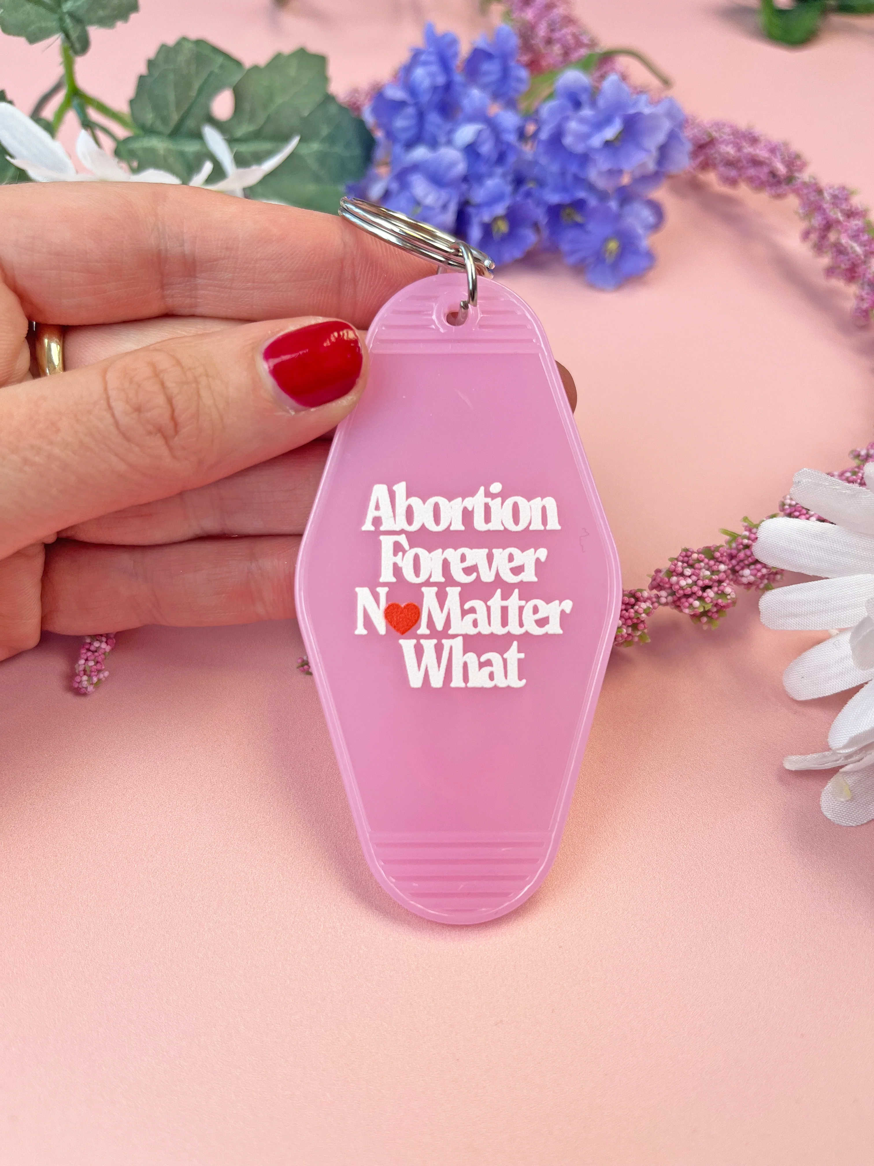 Abortion Forever Heart Motel Keychain - Image 5