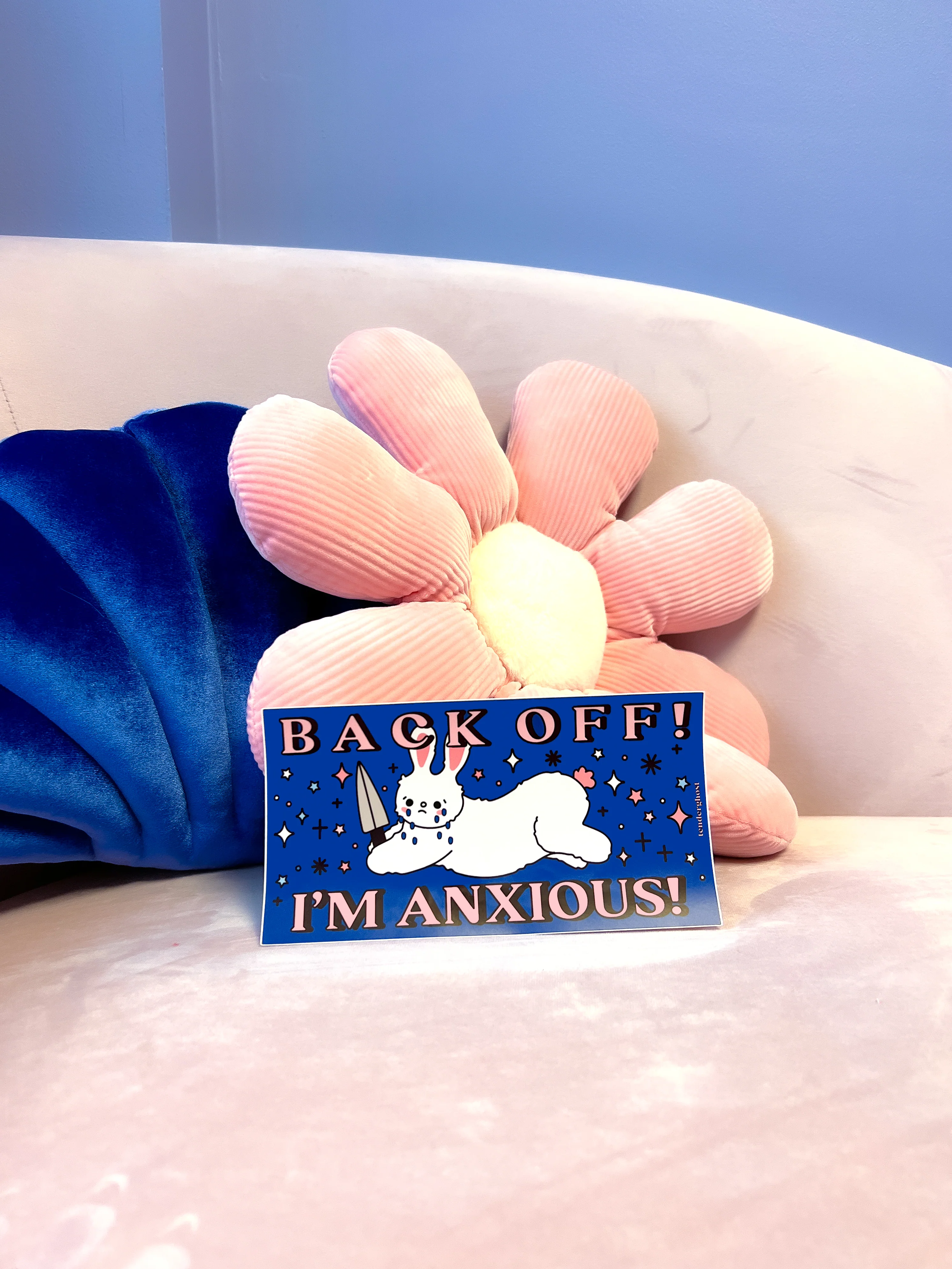 Back Off! I'm Anxious! Bumper Sticker - Image 4