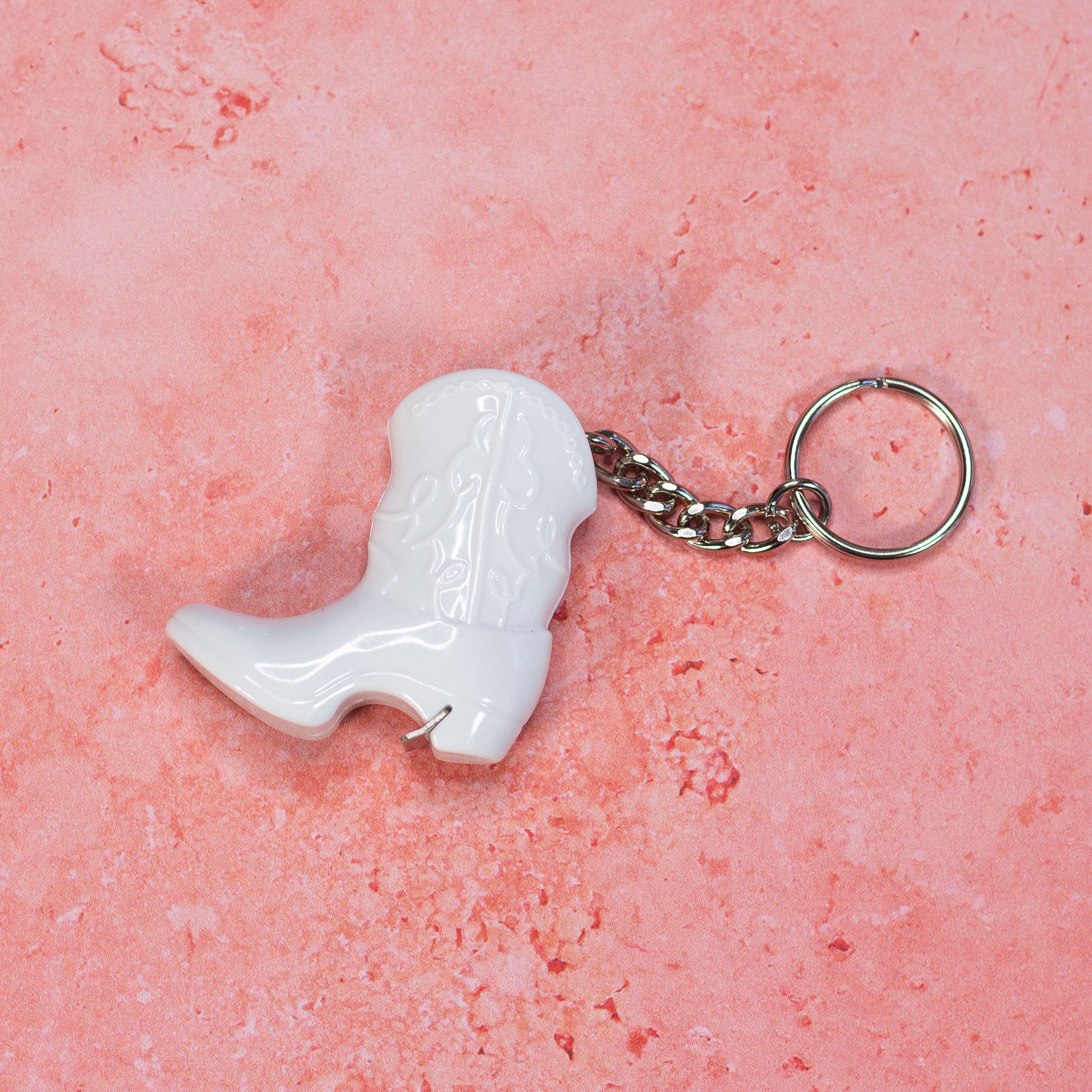 Boot Bottle Opener Keychain- White - Image 6