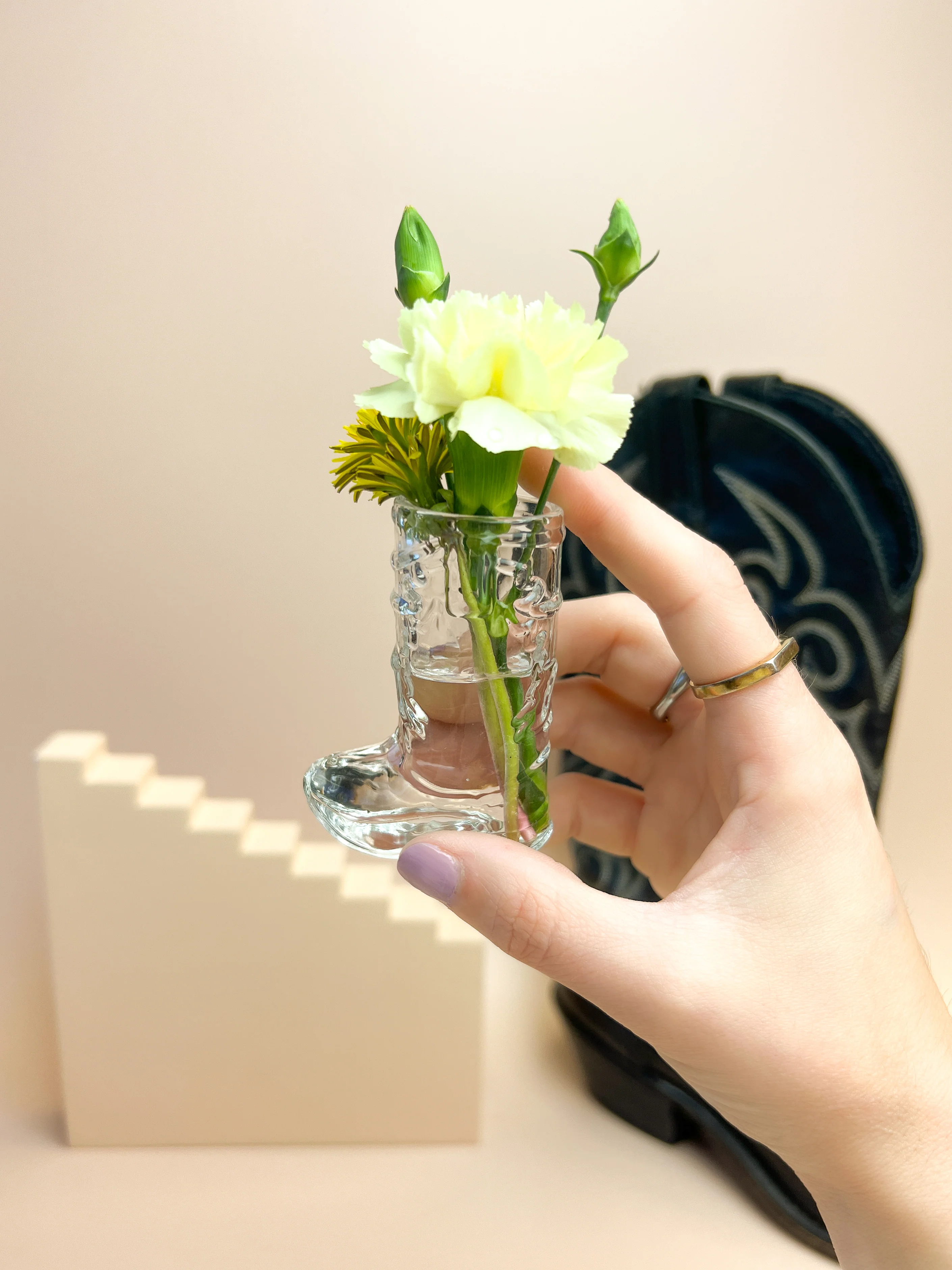 Clear Cowboy Boot Shot Glass - Image 4
