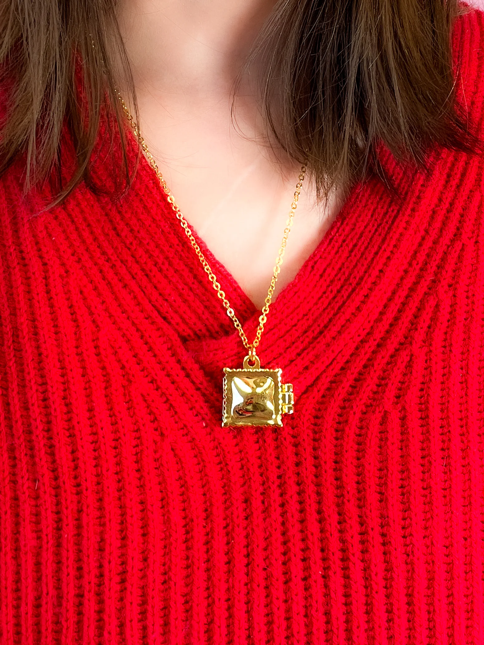 Ravioli Locket Necklace - Image 3