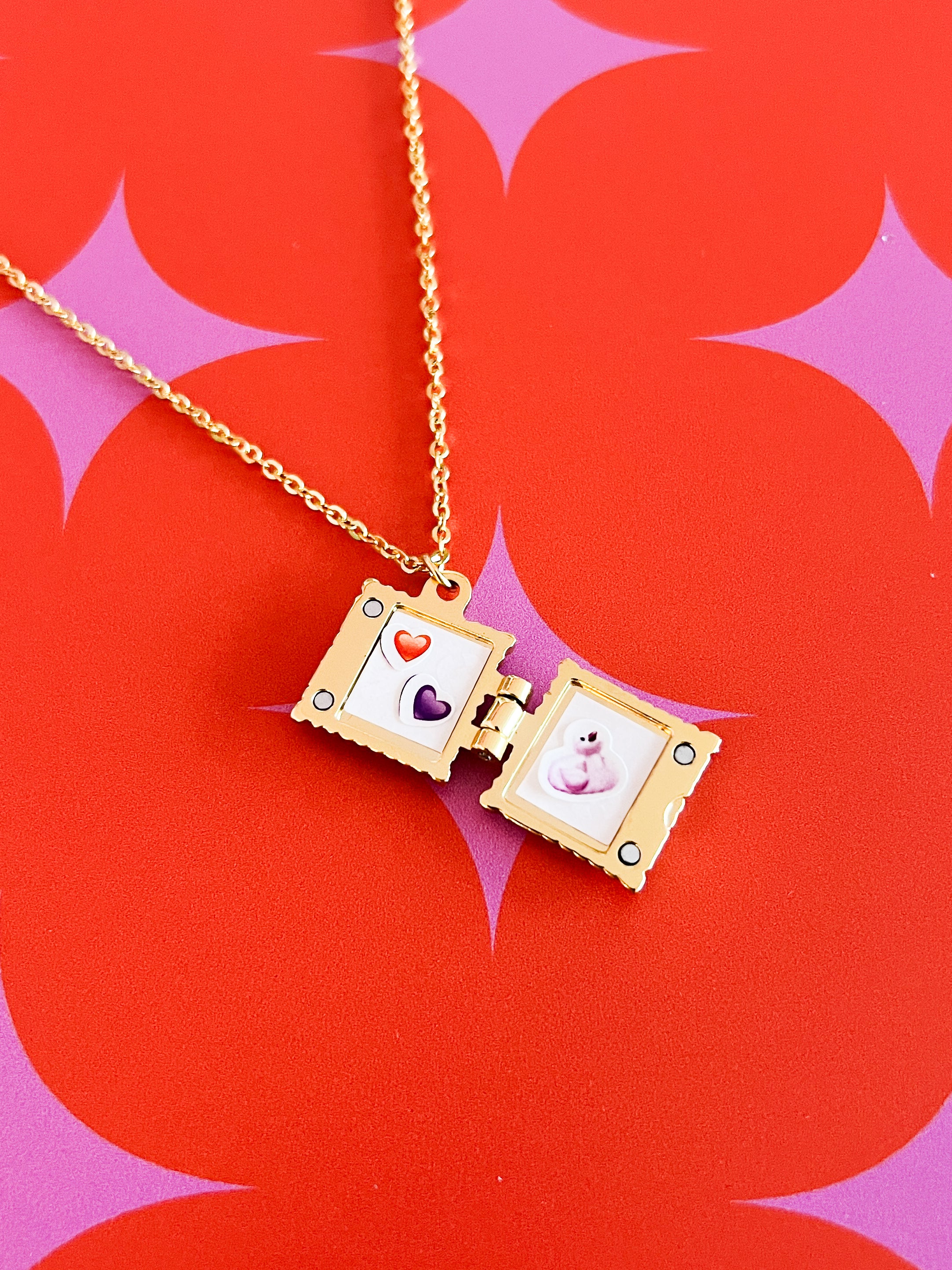 Ravioli Locket Necklace - Image 4