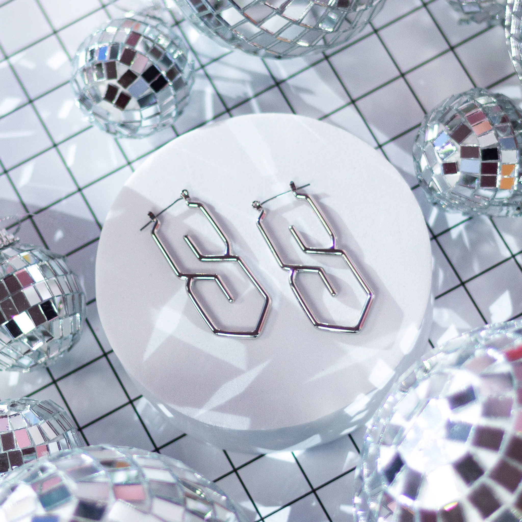 S Earrings- Silver - Image 5